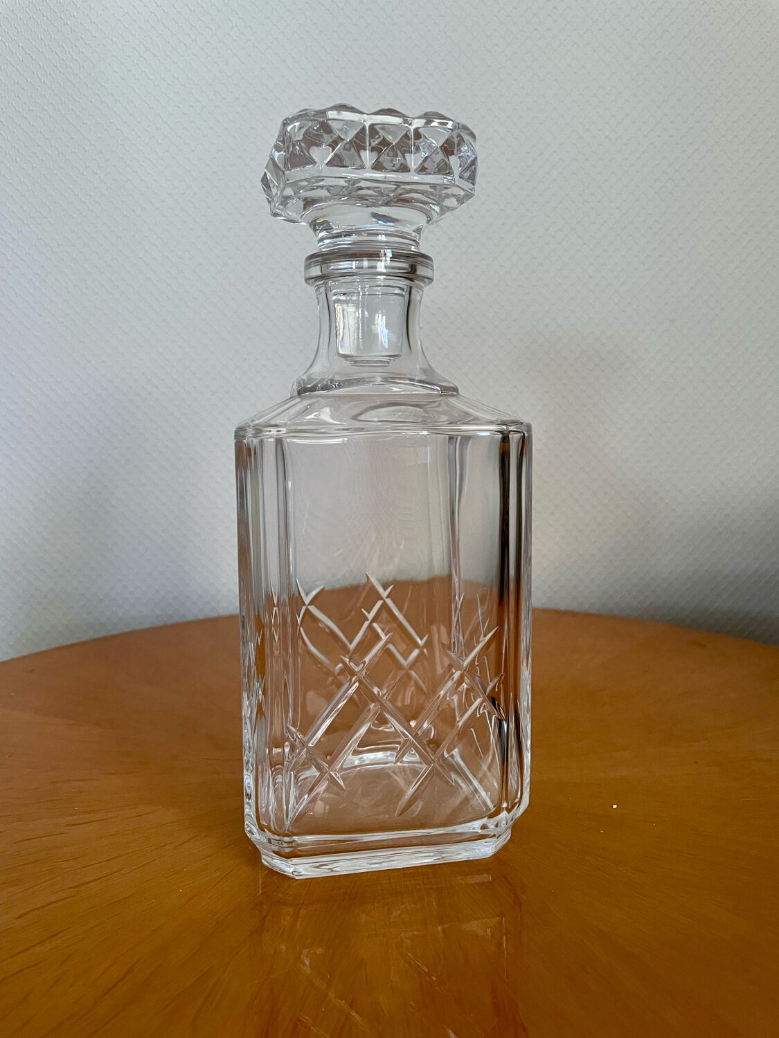 Glass crystal whisky decanter