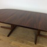 Table à manger à rallonge en bois de rose du milieu du siècle par John Mortensen