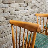 Set of 8 Baumann model bistro chairs with bars 1970