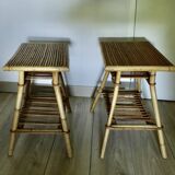 Rattan bedside tables from the 60s / 70s