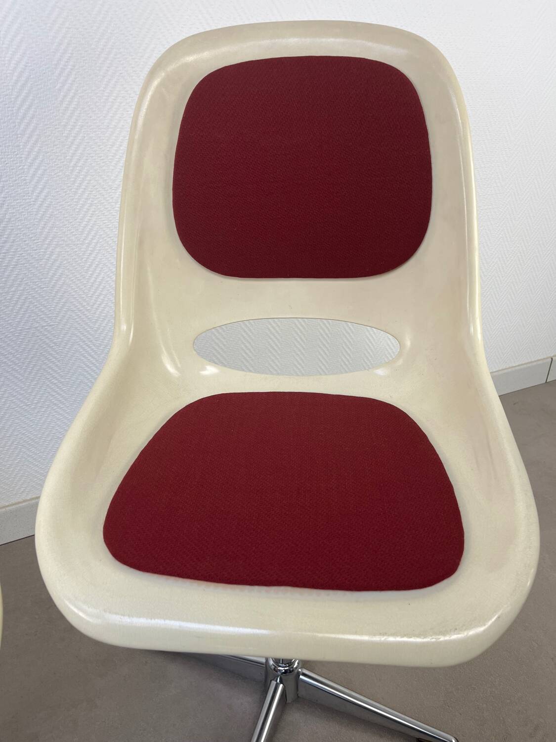 4 chaises Space Age, coque années 70 pour Lockhausen