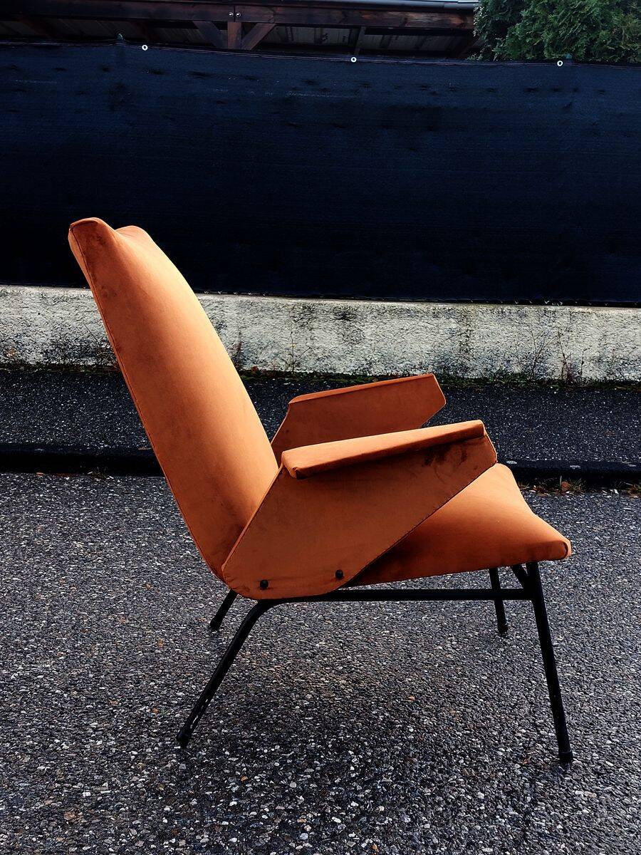 Fauteuil vintage moderniste restauré