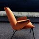 Fauteuil vintage moderniste restauré
