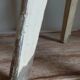 Old workshop stool in patinated solid wood