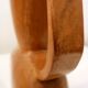 Scandinavian vintage carved teak vase, 1960