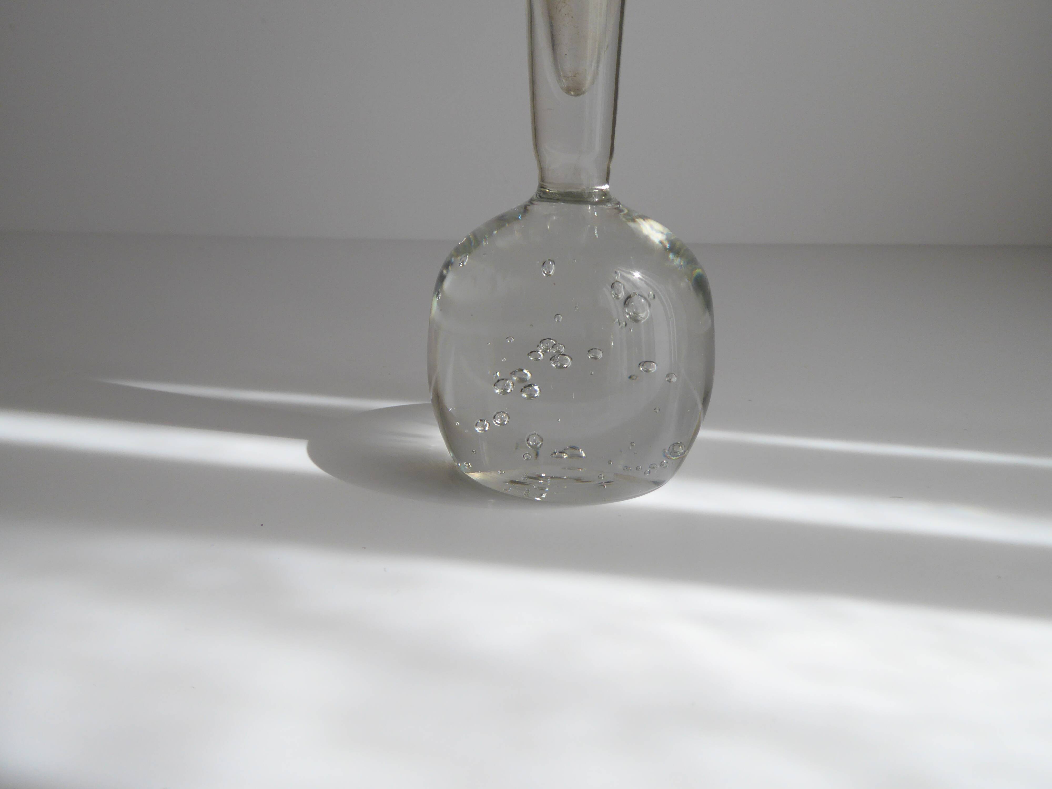 Soliflore vase in bubbled glass