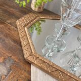 Golden art deco mirror