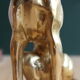 Vintage brass greyhound sitting dog from the 70s, height 25 cm