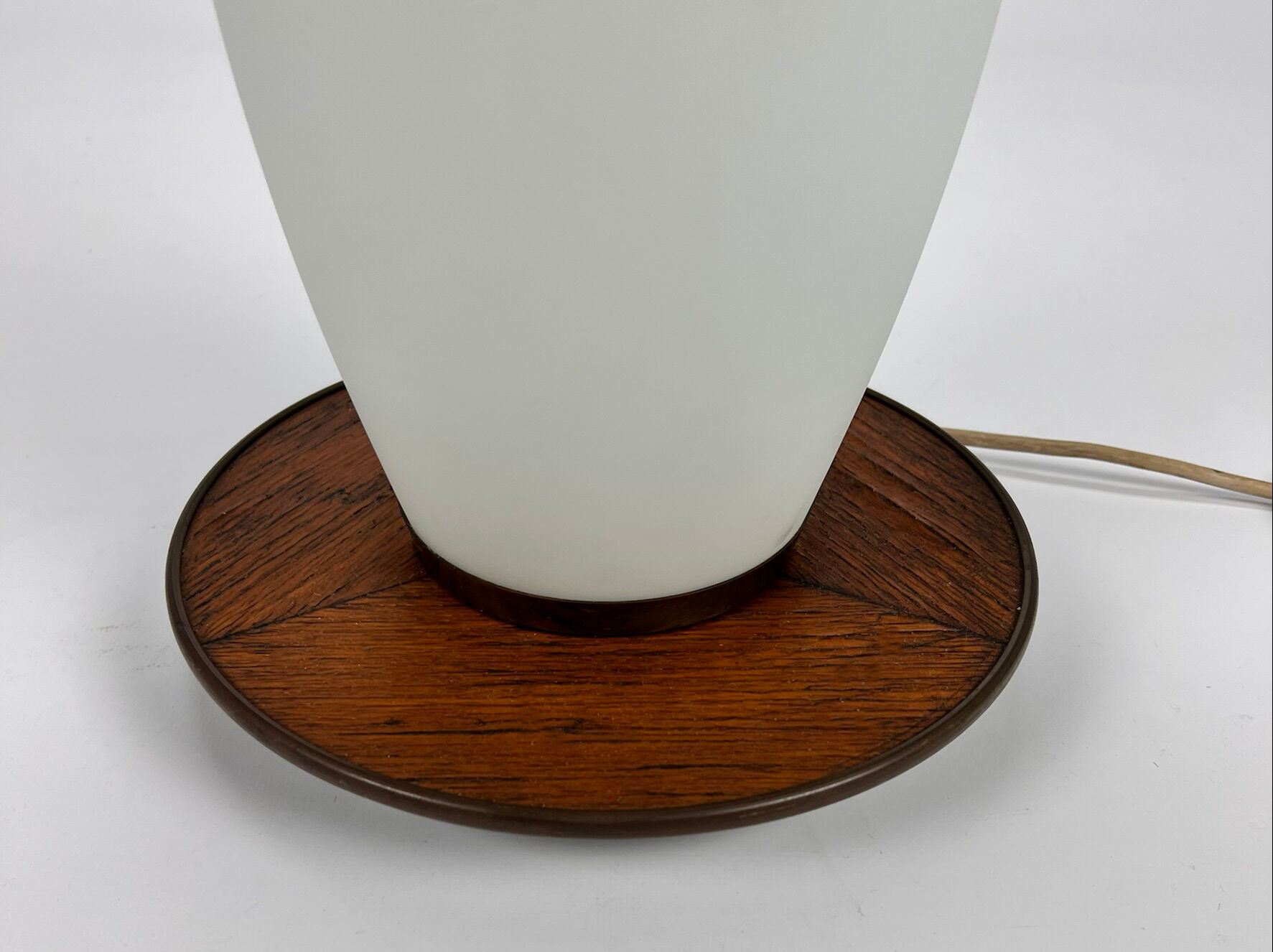 Mid century italian glass and teak floorlamp, 1950s