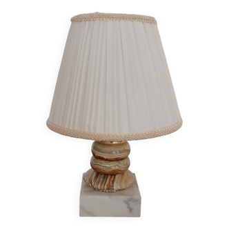 Lampe de table en marbre et onix 1960