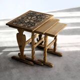 vintage nesting tables | side tables | side tables | oak