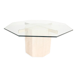 Table basse en travertin 1970s Italie, Artedi