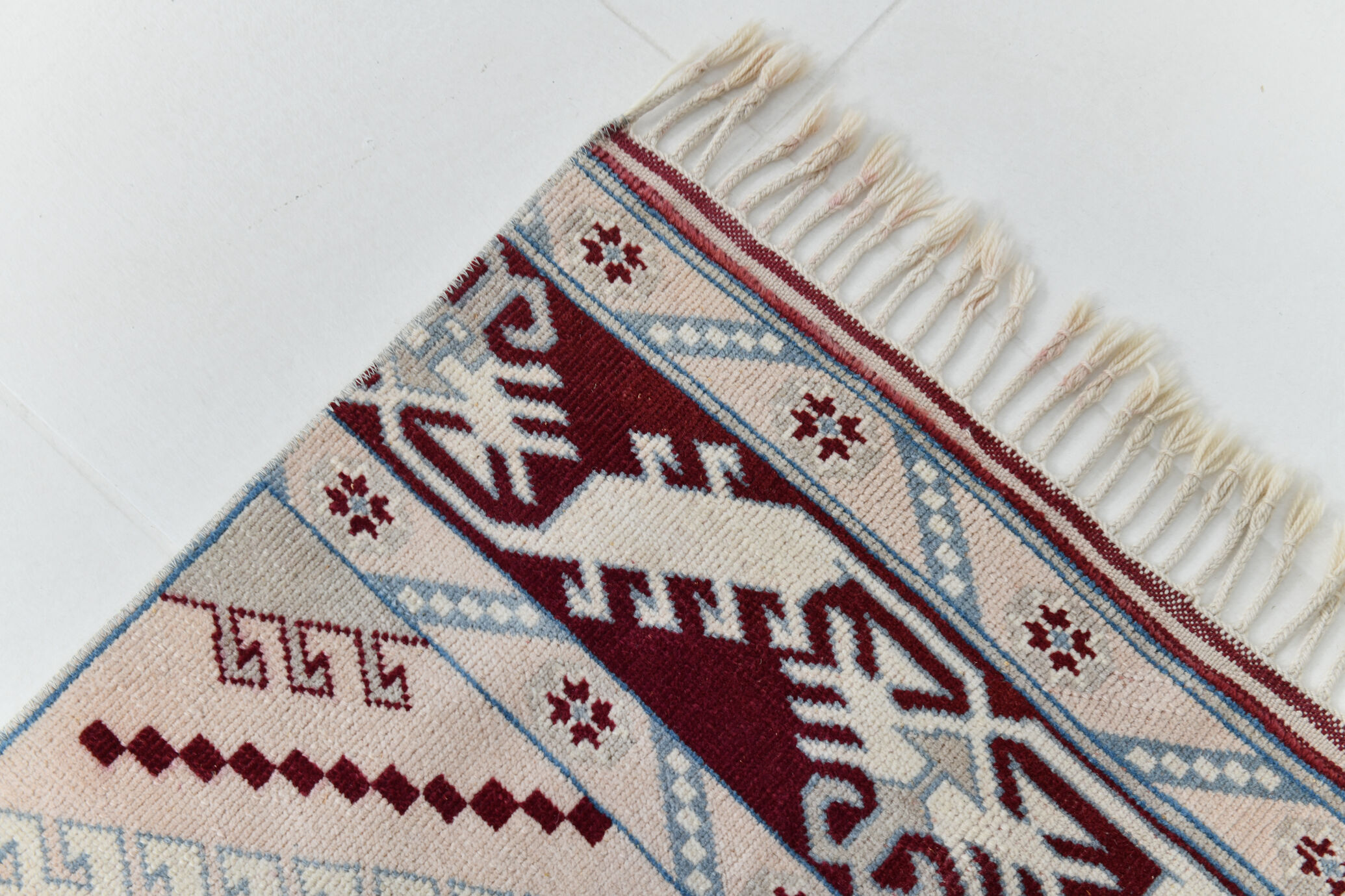 2x7 Oushak Sky Blue Runner Rug, 77x226Cm