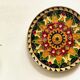 Assiette cloisonnée laiton vintage