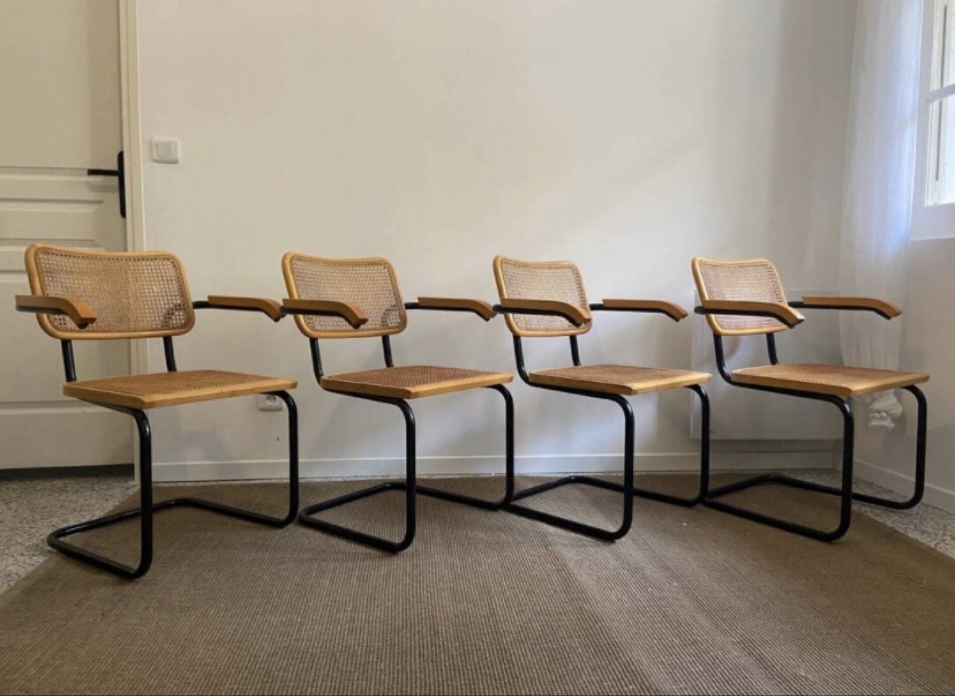 Set of 4 B64 armchairs by Marcel Breuer