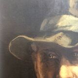 Portrait of an old man, oil on canvas signed