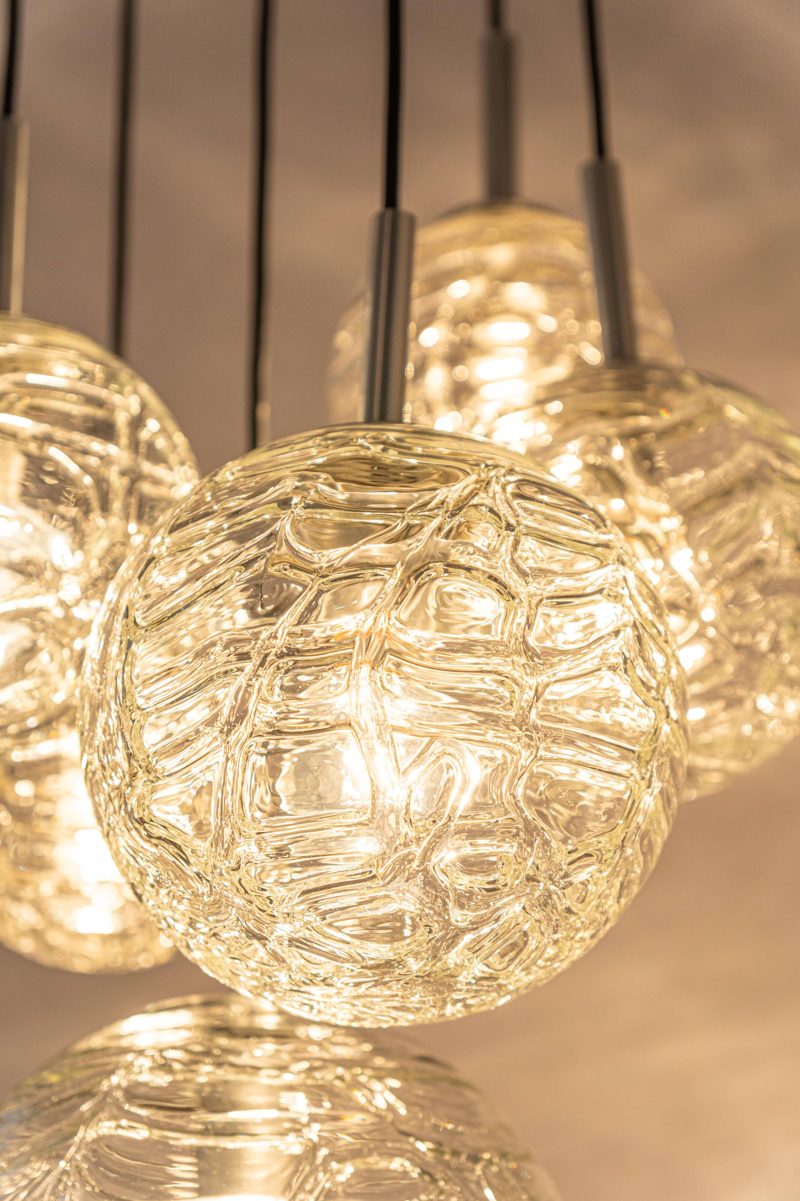 Grand cascading chandelier by Doria, Germany, 1970s.