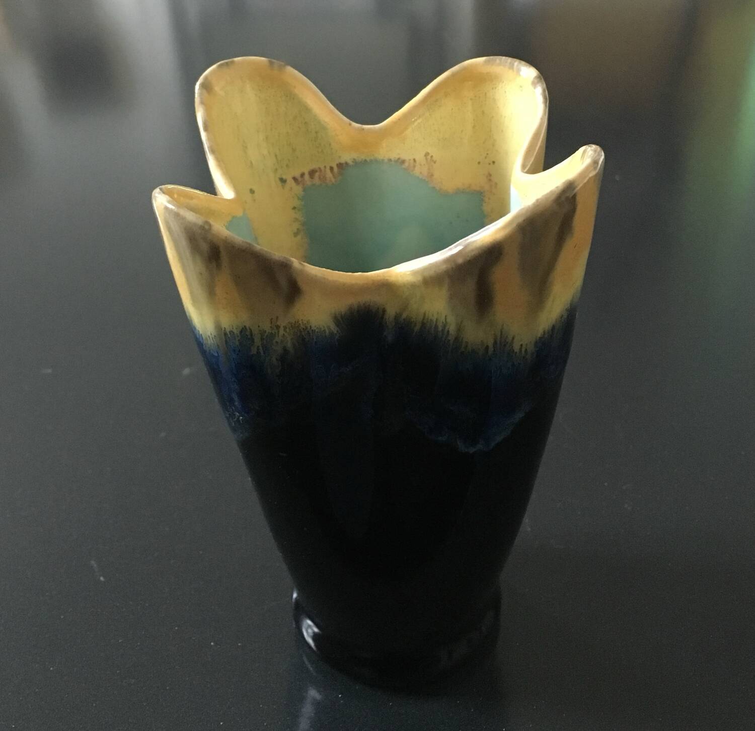 Green ceramic soup tureen