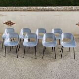 8 tulip chairs by P.Guariche