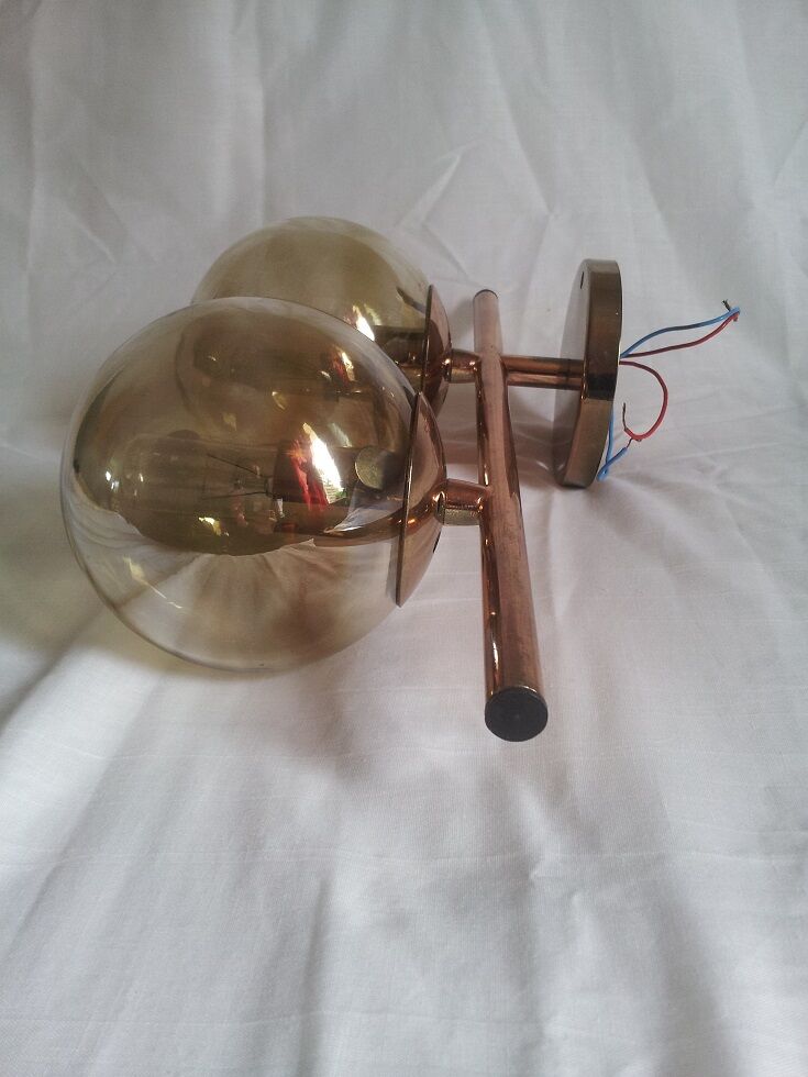Applique 2 boules en verre