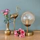 Vintage globe table lamp in amber glass