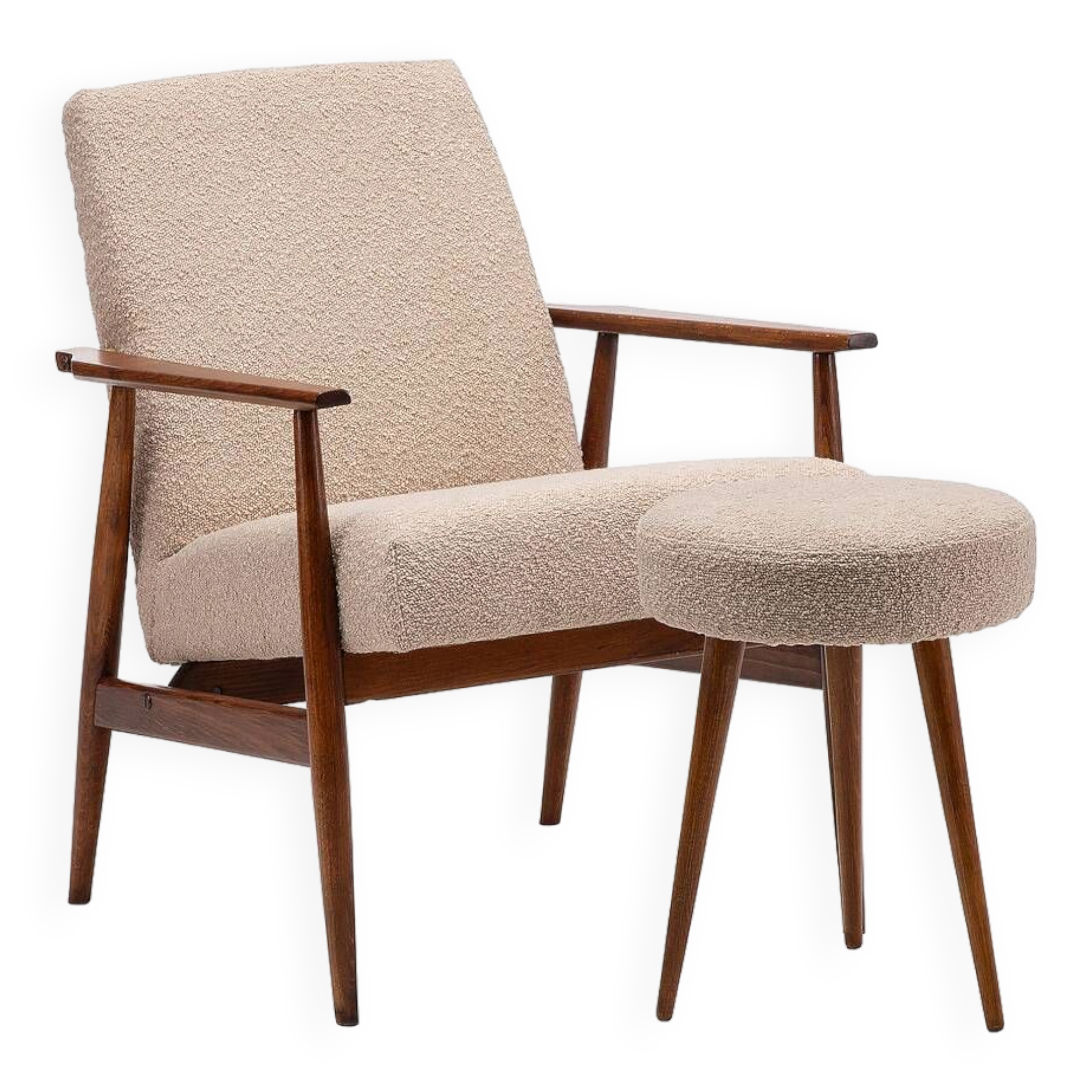 Fox armchair with footrest