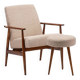 Fox armchair with footrest