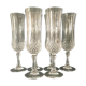 Set de 6 flûtes à champagne cristallin taillé
