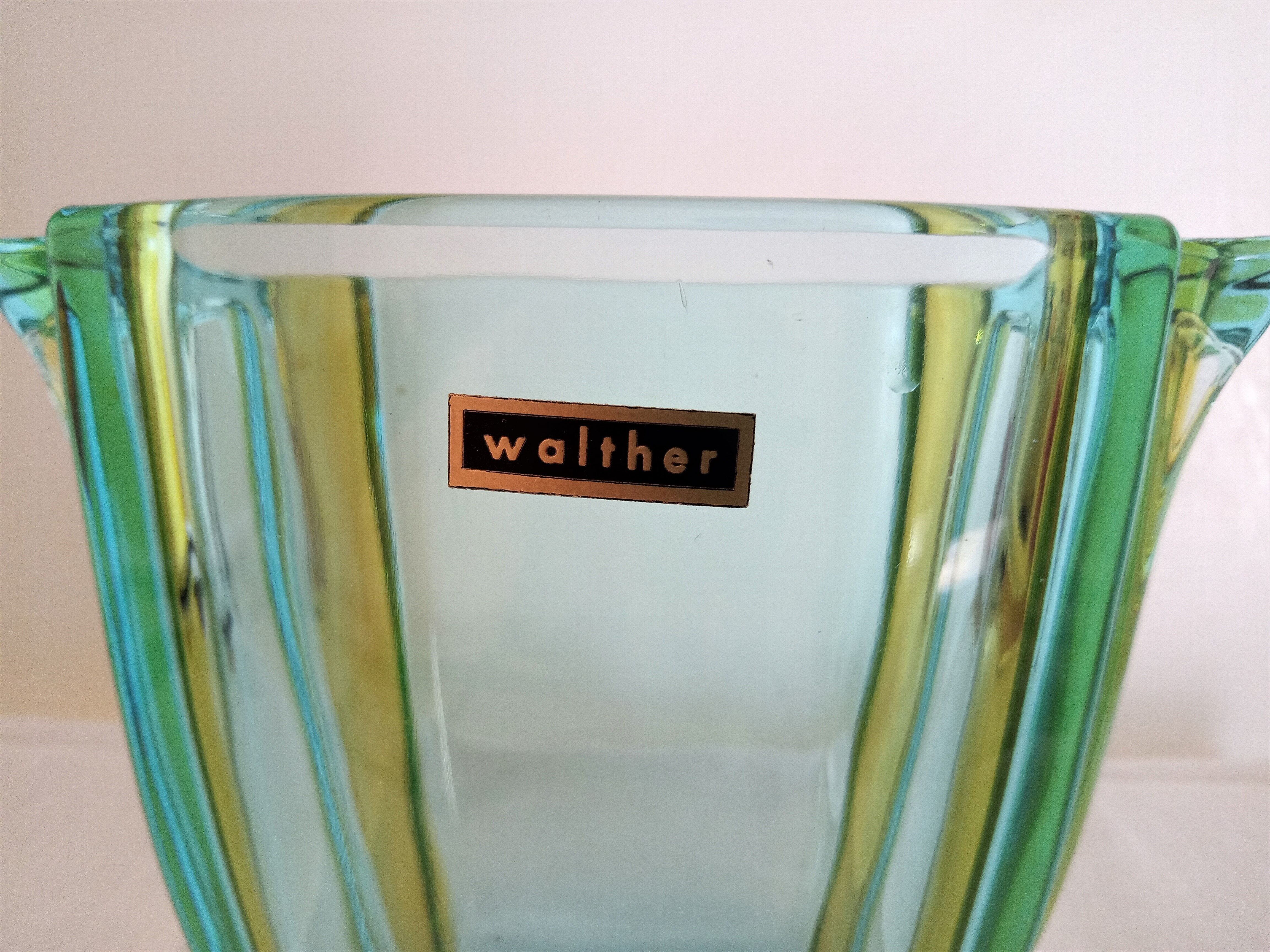 Art Deco glass vase Walther Glass