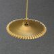 Pendant light in antique glass painted in white and gold - new socket and cable