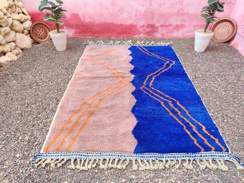 Handmade Beni Ouraine wool rug