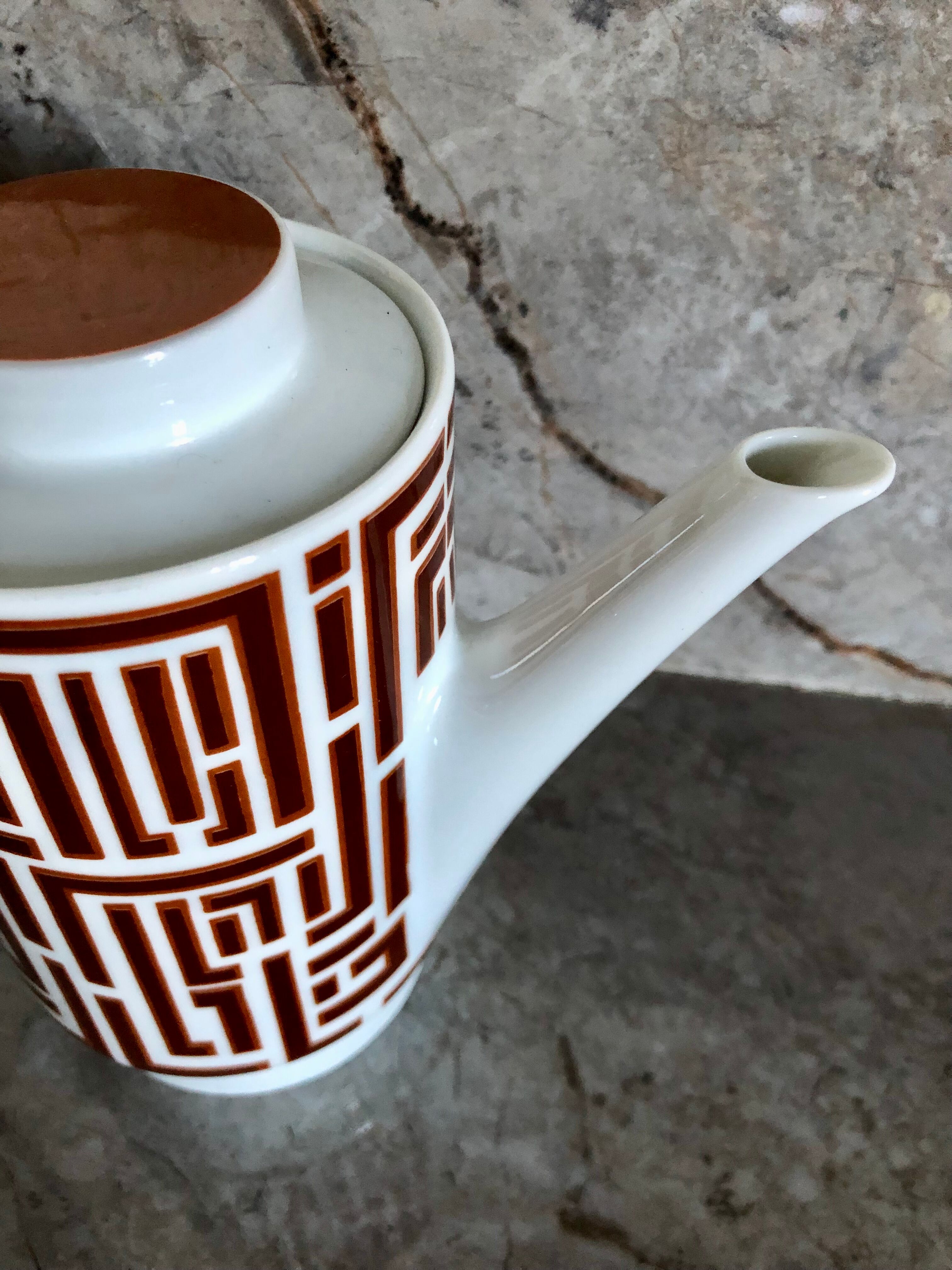 Vintage earthenware teapot