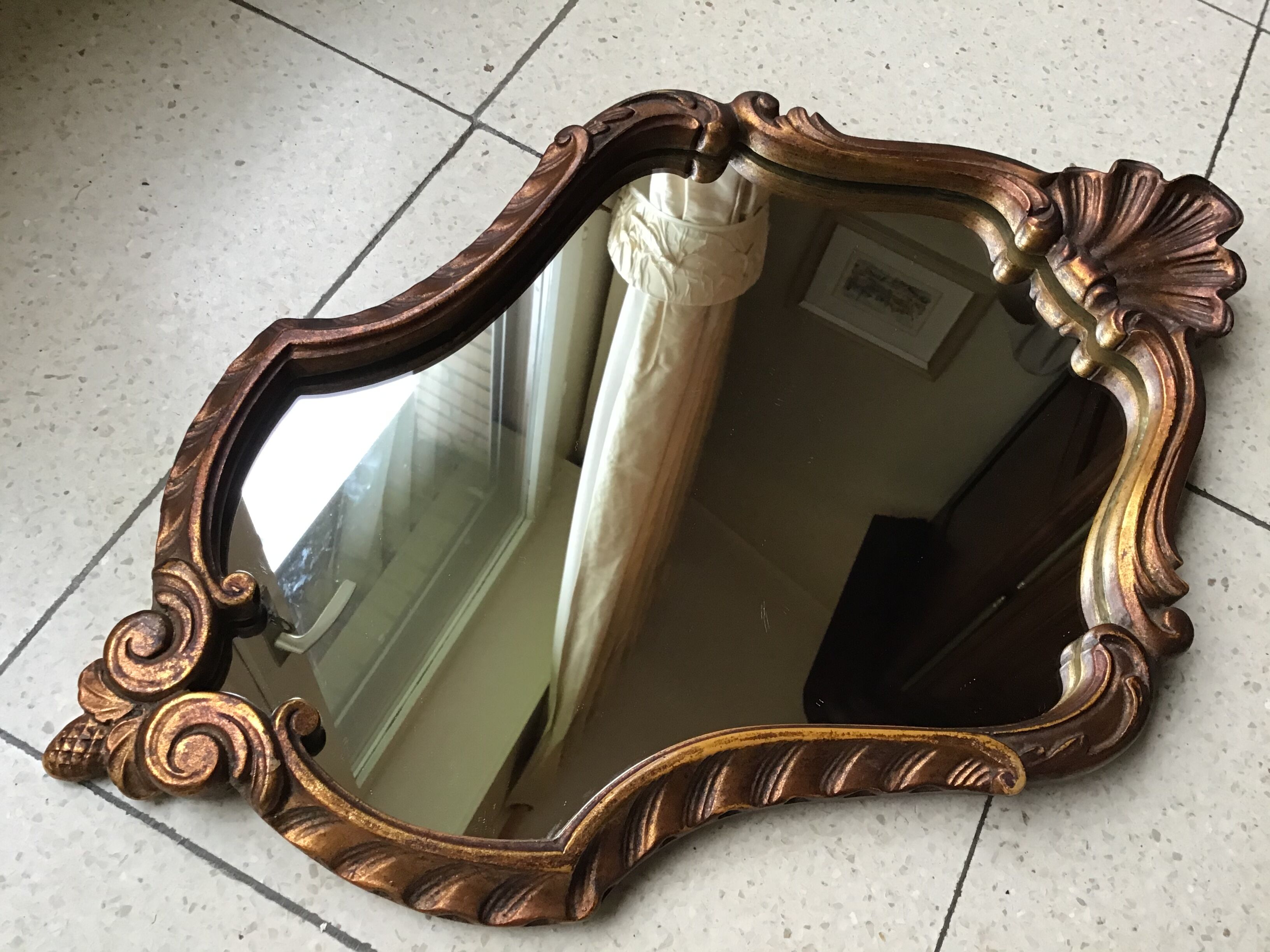 Old baroque rock mirror.