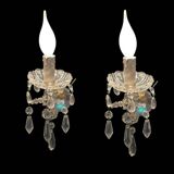 Vintage Italian Crystal Sconces 1950’s Set of 2
