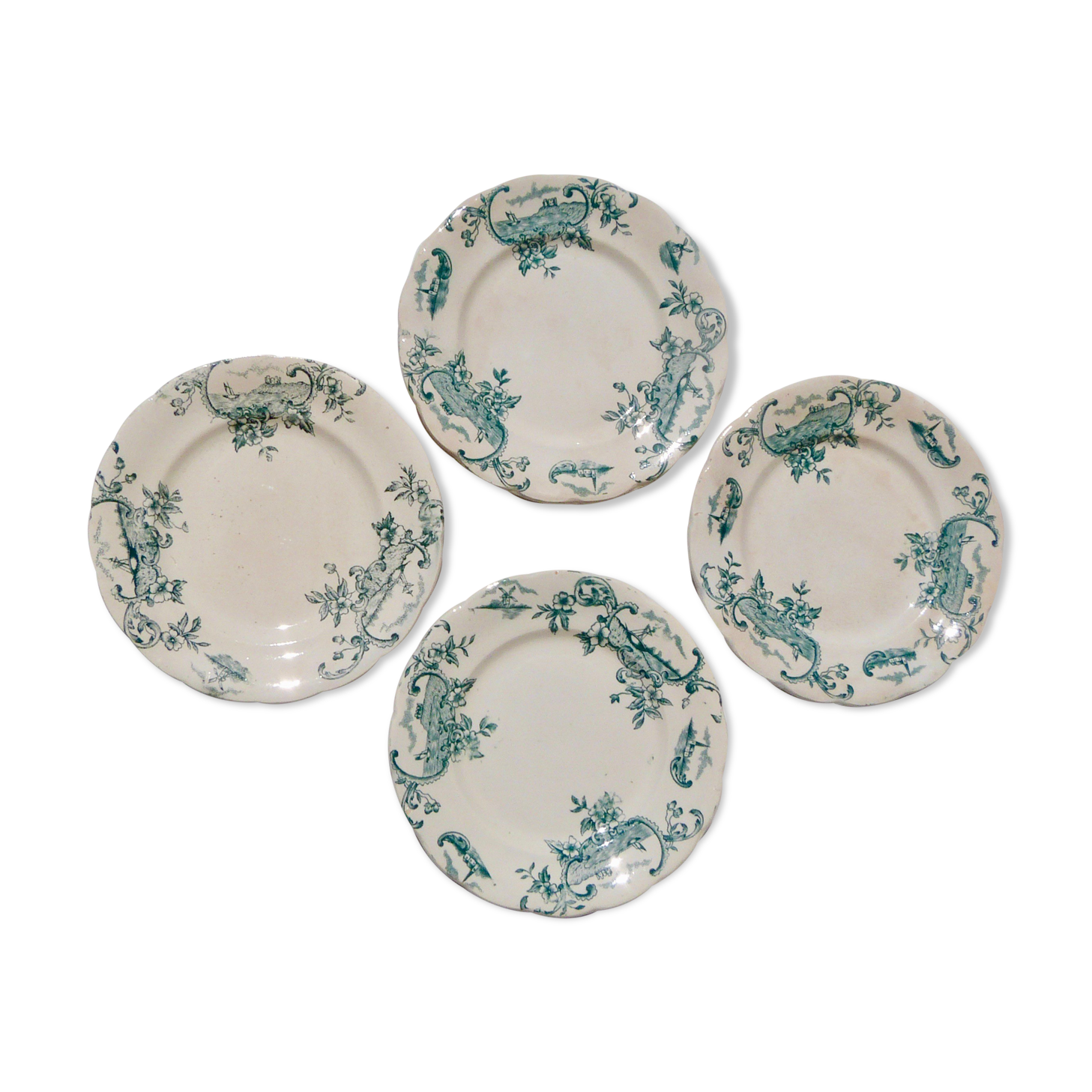 Set of 4 dessert plates Terre de Fer