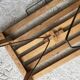 Folding wooden stool