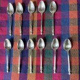 Apollo silver metal mocha spoons
