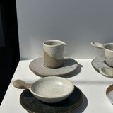 Modular Indonesian ceramic tableware service (6 elements + cups)