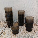 10 vintage water glasses