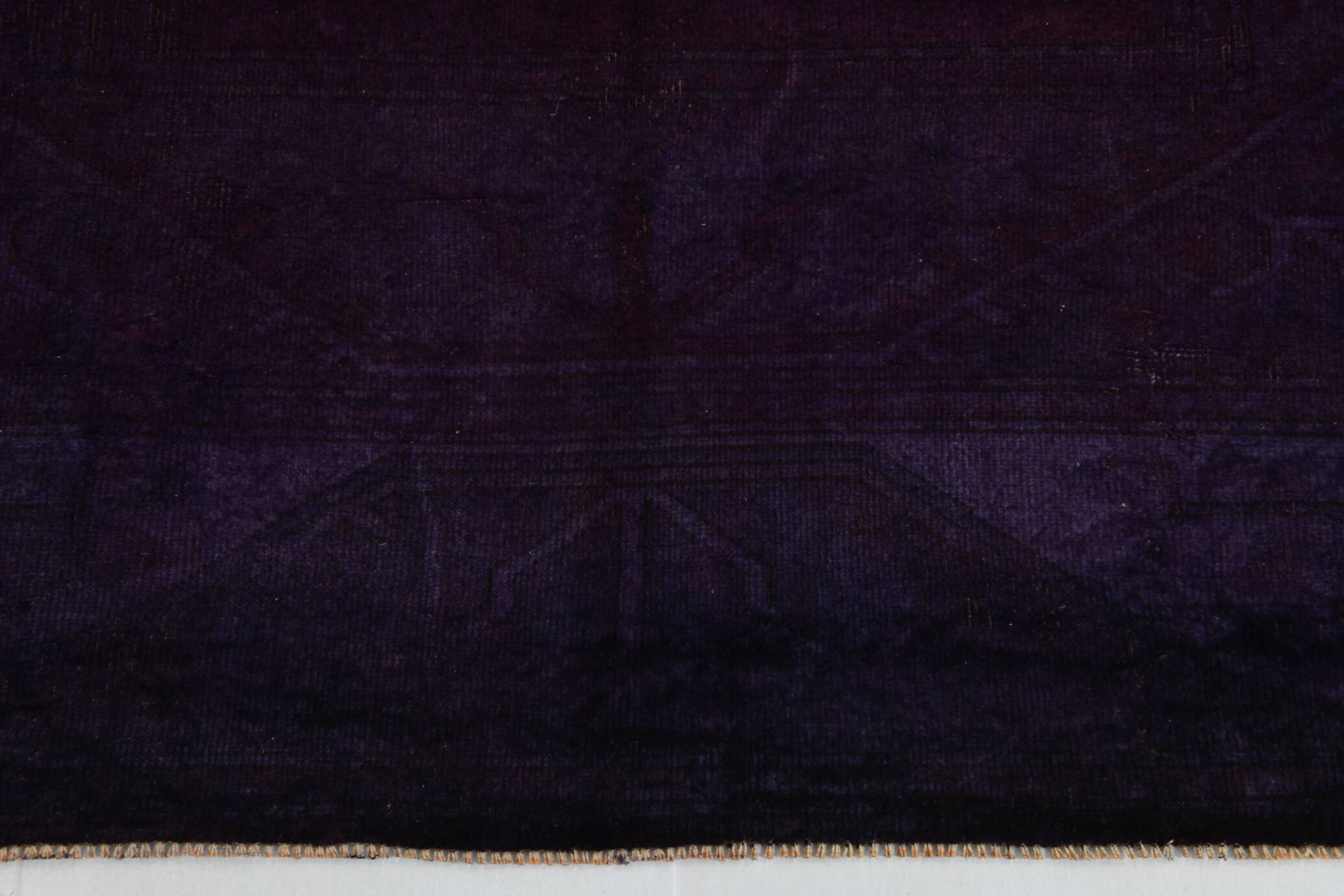 7x10 Dark Purple Turkish Vintage Rug, 215x292 Cm