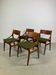 Set de 4 chaises de salle à manger en teck par Vestervig Eriksen Danemark 1960