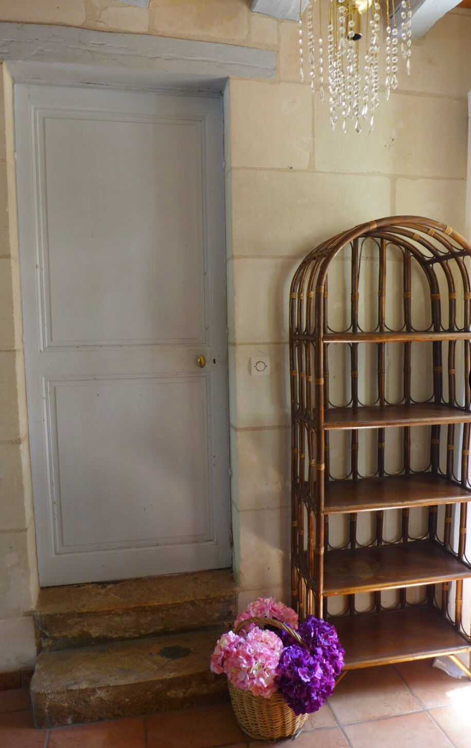 Vintage rattan library