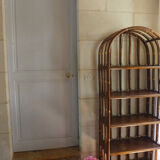 Vintage rattan library