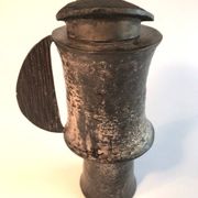 Italian brutalist lidded bronze jug by Lorenzo Burchiellaro, 1960s