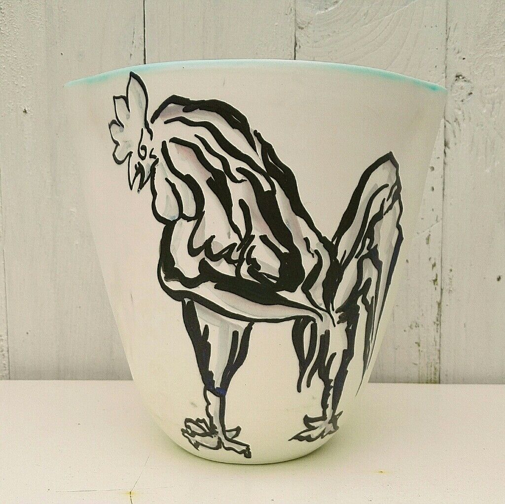 Ceramic rooster vase Cérart, Monaco