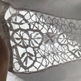 JC embroidered single sheet with crocheted lace