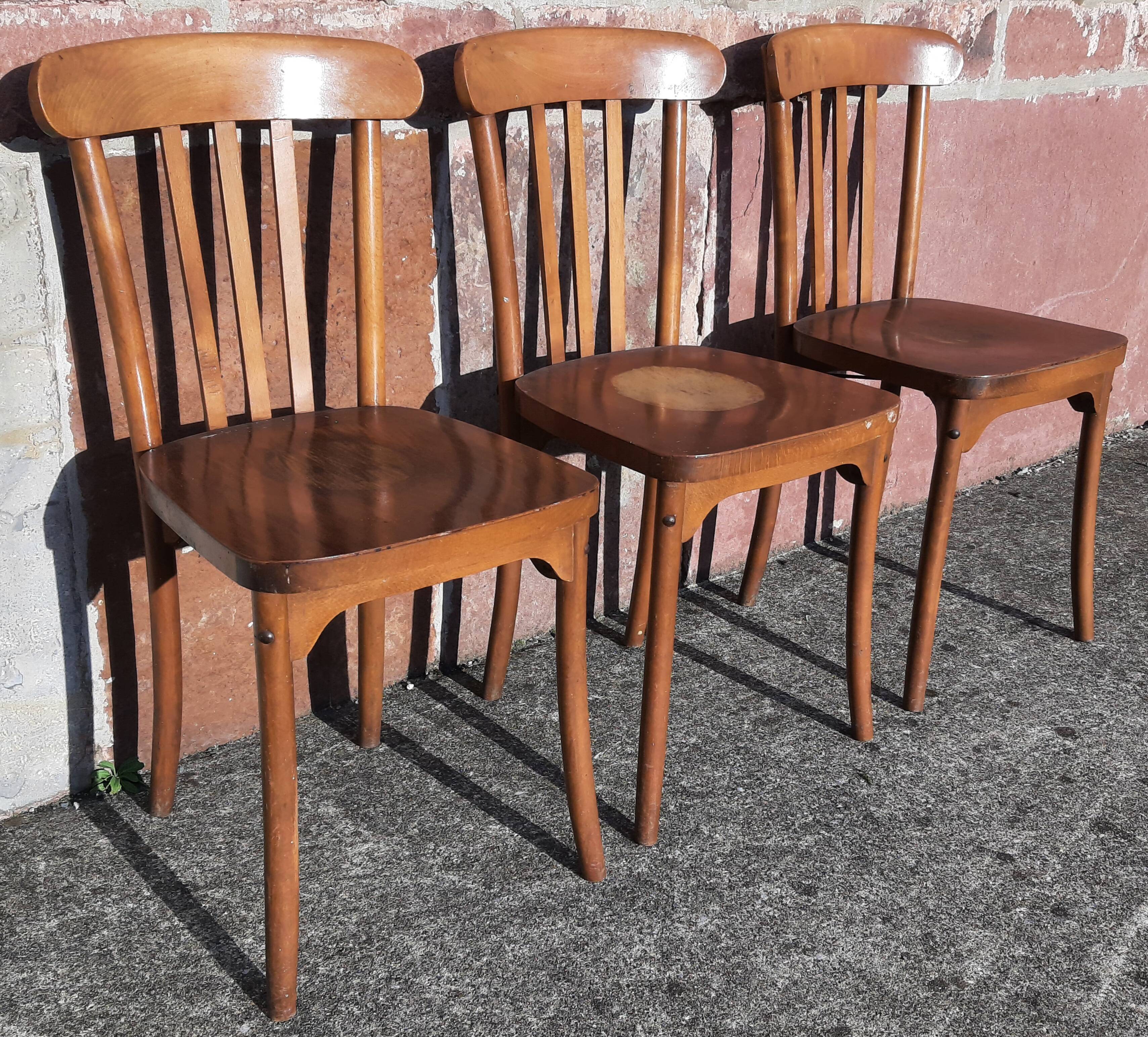 Chaises bistrot Luterma (système Monobloc, lot de 3)
