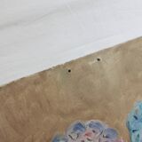 Peinture ancienne huile sur carton bouquet de fleurs