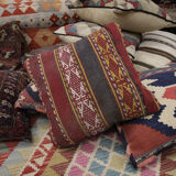 Geometric Cushion Cover Tribal Wool Scatter Pillow