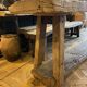 Tall console table in solid antique oak - 335cm long